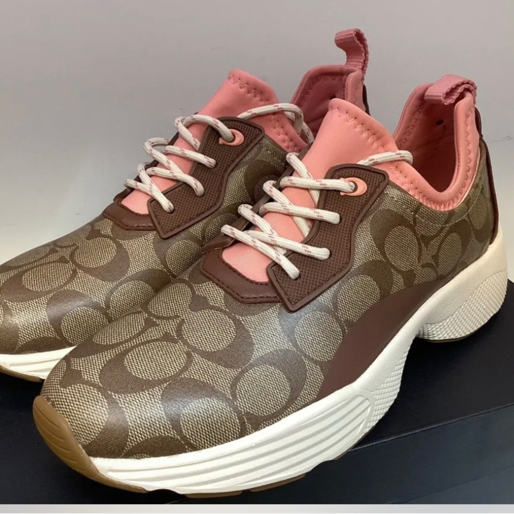 COACH C5774 C270 Tech Runners - Khaki/Saddle SIZE : 8.5